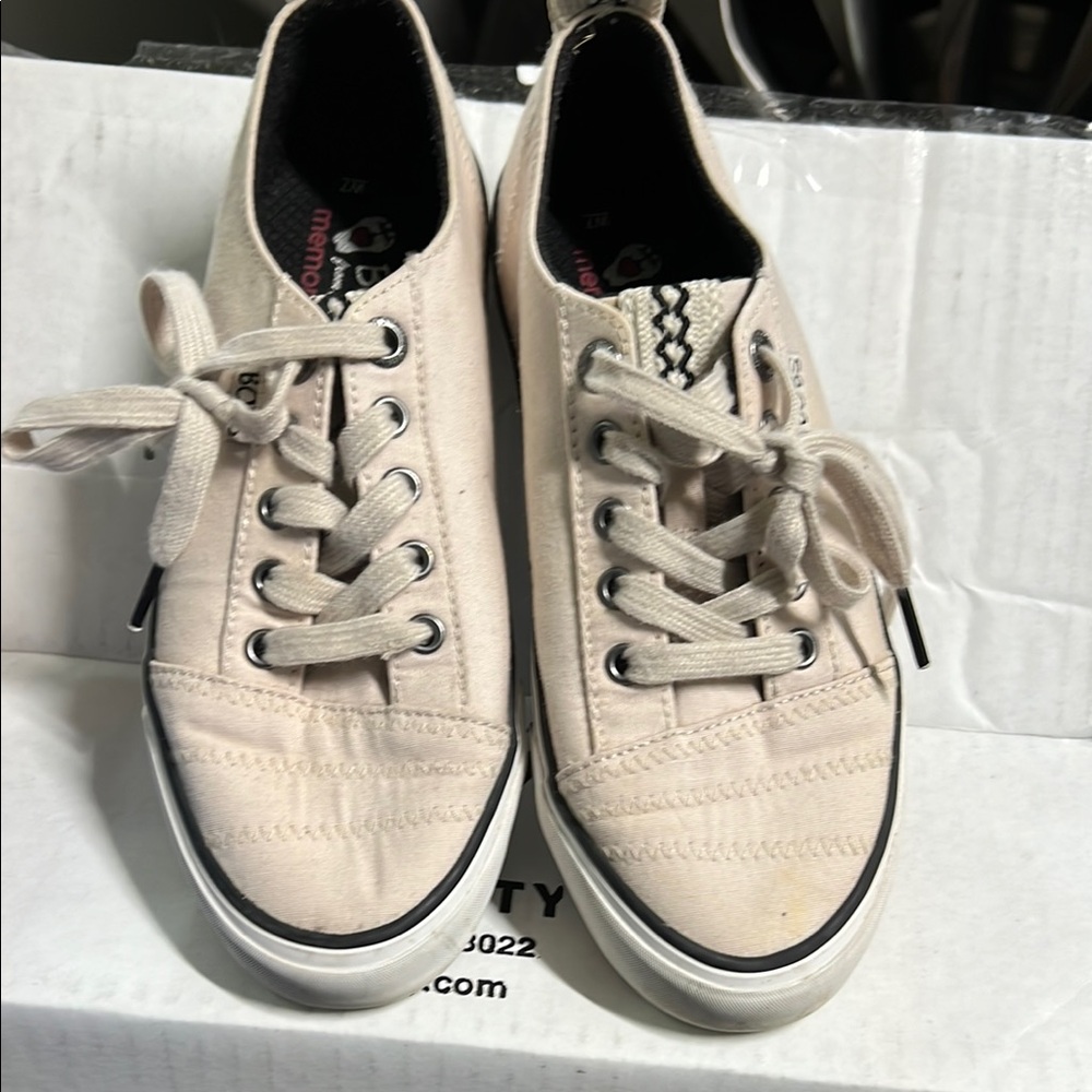 BOBS from Skechers Cream Canvas Sneakers